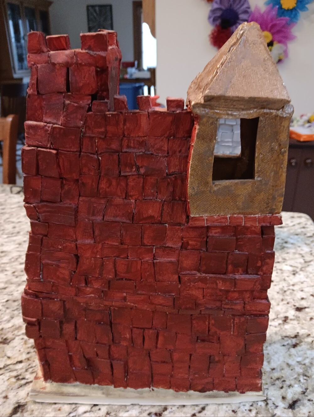 Red And Gold Ceramic Castle - Picture 3 of 4